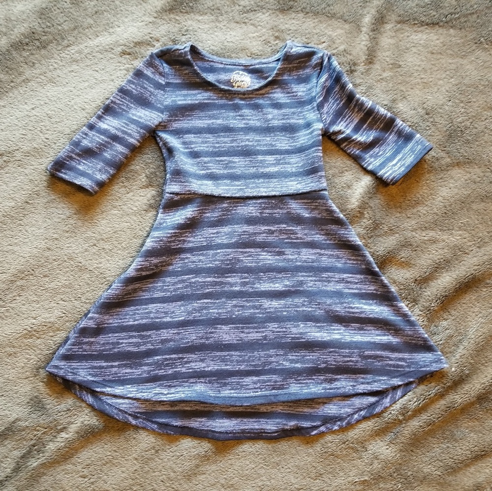 Blue Striped Faded Glory Dress